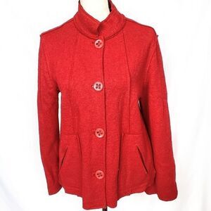 Coldwater Creek Red Wool Swing Jacket